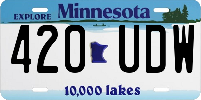 MN license plate 420UDW