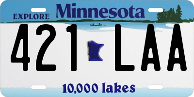 MN license plate 421LAA