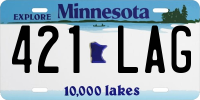 MN license plate 421LAG