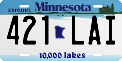 MN license plate 421LAI