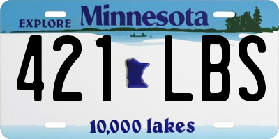 MN license plate 421LBS