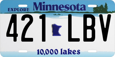 MN license plate 421LBV