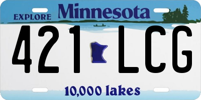 MN license plate 421LCG