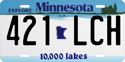 MN license plate 421LCH