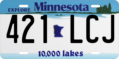 MN license plate 421LCJ