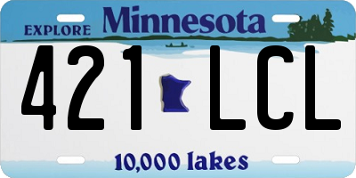 MN license plate 421LCL