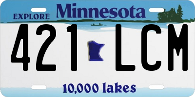 MN license plate 421LCM