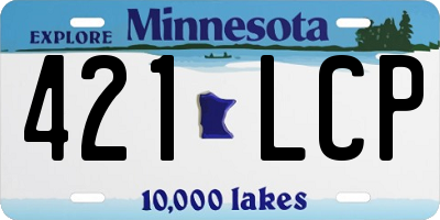 MN license plate 421LCP