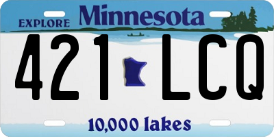 MN license plate 421LCQ