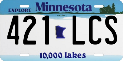 MN license plate 421LCS