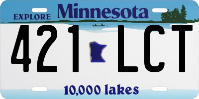 MN license plate 421LCT