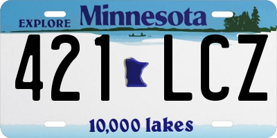 MN license plate 421LCZ