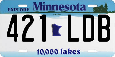 MN license plate 421LDB