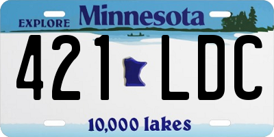MN license plate 421LDC