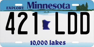 MN license plate 421LDD