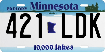 MN license plate 421LDK