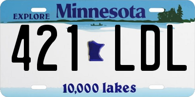 MN license plate 421LDL