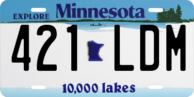 MN license plate 421LDM