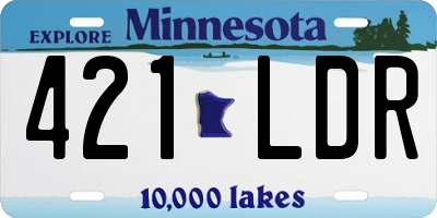 MN license plate 421LDR
