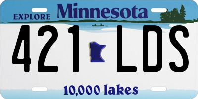 MN license plate 421LDS