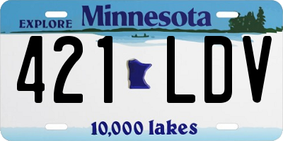 MN license plate 421LDV