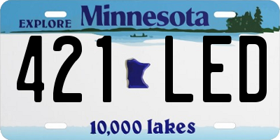 MN license plate 421LED