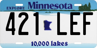 MN license plate 421LEF
