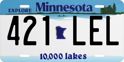 MN license plate 421LEL