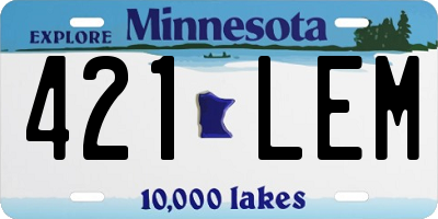 MN license plate 421LEM