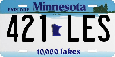 MN license plate 421LES