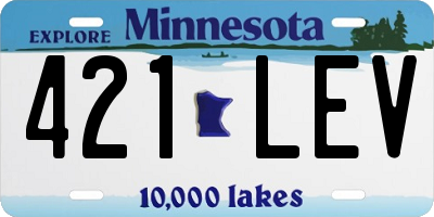 MN license plate 421LEV