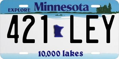 MN license plate 421LEY