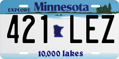 MN license plate 421LEZ