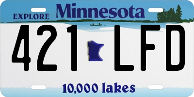 MN license plate 421LFD