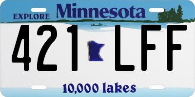 MN license plate 421LFF