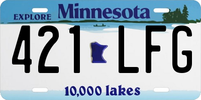 MN license plate 421LFG