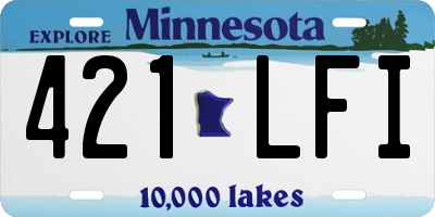 MN license plate 421LFI