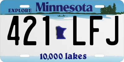 MN license plate 421LFJ