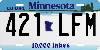 MN license plate 421LFM