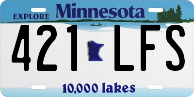 MN license plate 421LFS