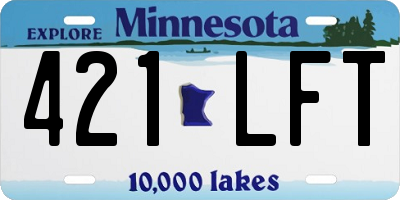 MN license plate 421LFT