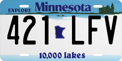 MN license plate 421LFV