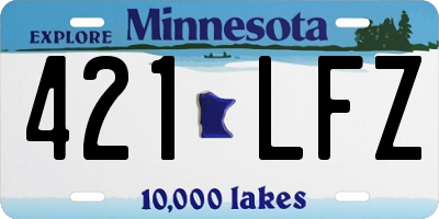 MN license plate 421LFZ