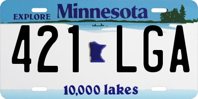 MN license plate 421LGA