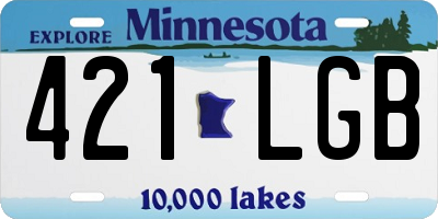 MN license plate 421LGB