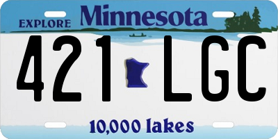 MN license plate 421LGC
