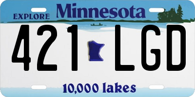 MN license plate 421LGD