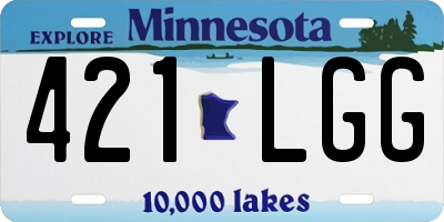 MN license plate 421LGG
