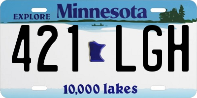 MN license plate 421LGH
