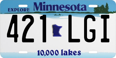 MN license plate 421LGI
